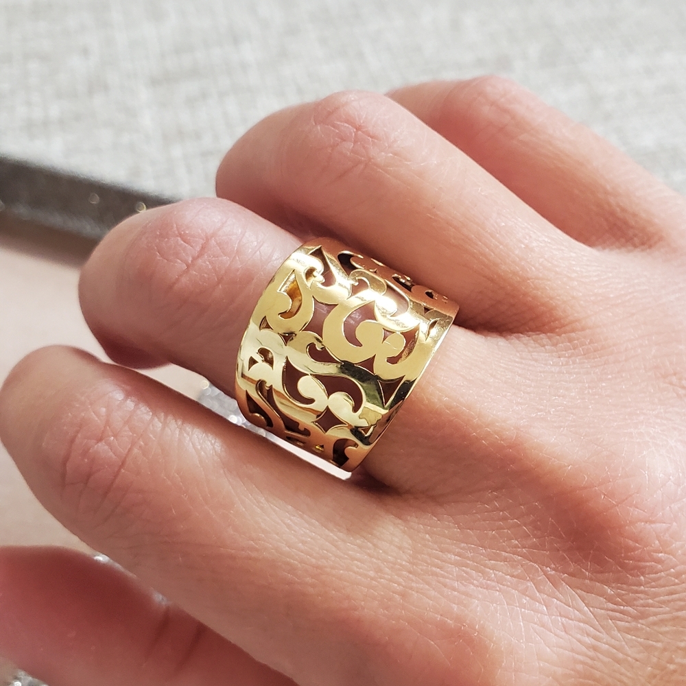 Ben Bridge 18k Yellow Gold Filigree Ring